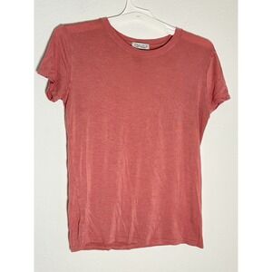 Haley & June Womens XL Short Sleeve Crew Neck T-Shirt Rose Pink Heathered Soft